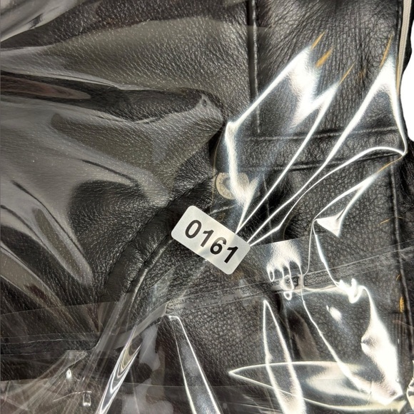 VTG Leather Black Grunge Goth Biker Tommy Hilfiger Straight Leg Pants Size 4 - Picture 10 of 11